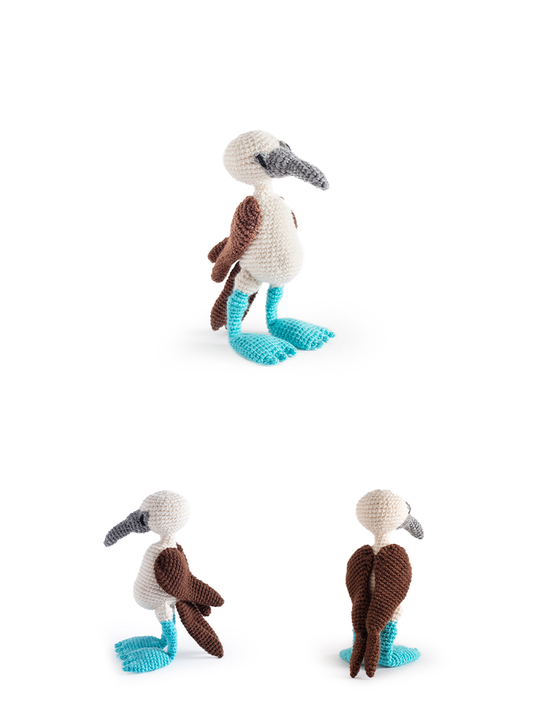 toft ed's animal vince the blue-footed booby amigurumi crochet